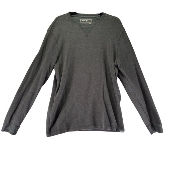 Eddie Bauer Shirt Mens Large Tall Gray Lightweight Thermal Long Sleeve - Picture 1 of 7